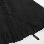 European Steampunk Victorian Women's Pleated Shirt Halloween Cosplay Costumes