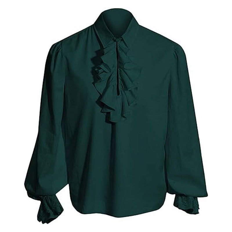 European Style Medieval Victorian Steampunk Ruffled Shirt Halloween Cosplay Costumes