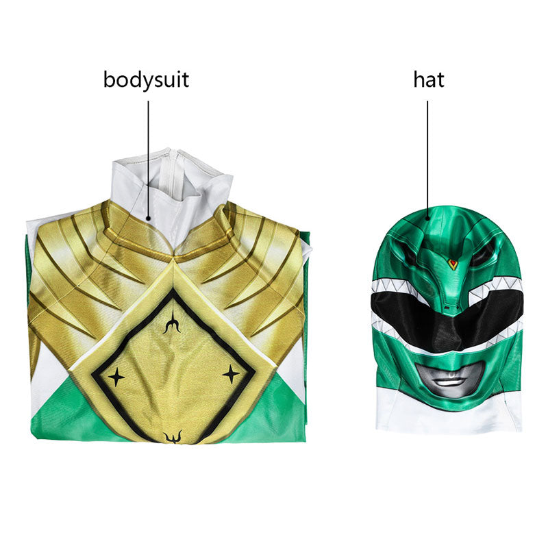 Mighty Morphin Power Rangers Yamato Tribe Knight Burai Dragon Ranger Green Ranger Children Cosplay Costumes