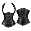 European Palace Gothic Style Outer Wear PU Leather Belly Shaping Garment Corset Cosplay Costumes