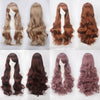 Women Wavy Sweet 80cm Long Brown Lolita Fashion Wigs with Bangs - Cosplay Clans