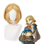 Game The Legend of Zelda Breath of the Wild Princess Zelda Short Blonde Cosplay Wigs - Cosplay Clans