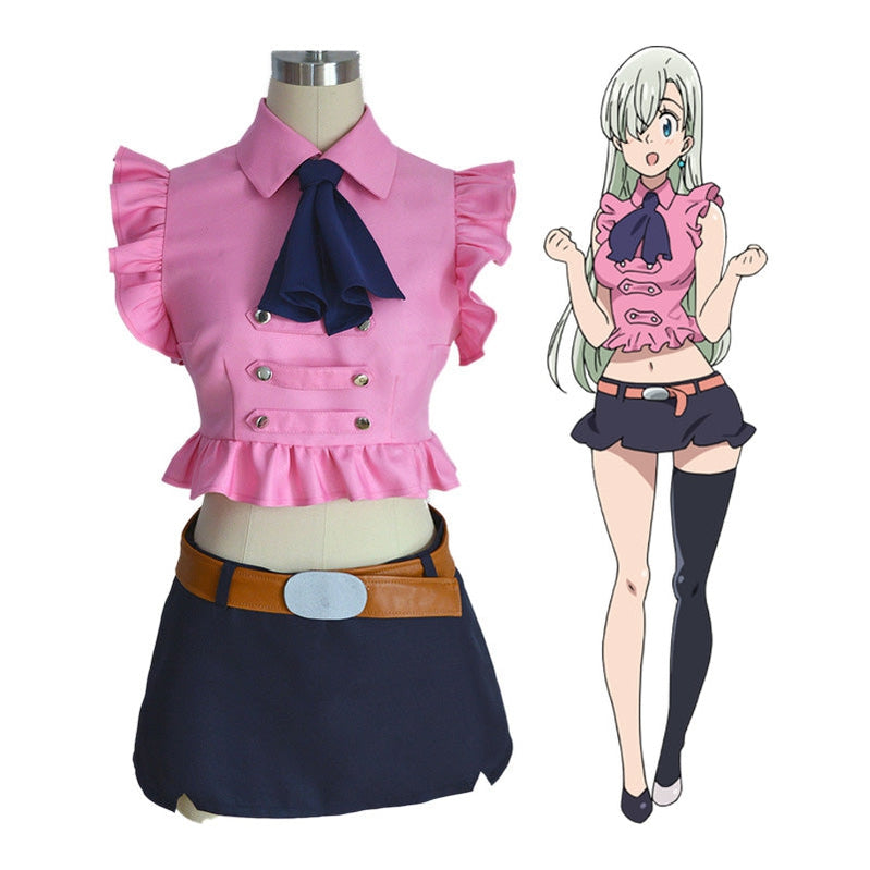 Anime The Seven Deadly Sins Elizabeth Liones Cosplay Costume - Cosplay Clans