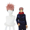 Anime Jujutsu Kaisen Yuji Itadori Short Pink Gradient Black Cosplay Wigs - Cosplay Clans