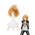 Anime My Hero Academia Denki Kaminari Short blond Cosplay Wigs with Free Headwear - Cosplay Clans