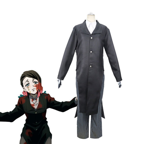 Anime Demon Slayer Kimetsu no Yaiba Mugen Ressha-hen Tanjirou Enmu Cosplay Costumes - Cosplay Clans