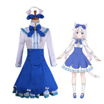 Anime Nekopara Catgirl Vanilla Blue Dress Outfits Cosplay Costume - Cosplay Clans
