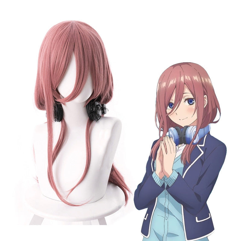 Anime The Quintessential Quintuplets Miku Nakano Long Red Cosplay Wigs - Cosplay Clans