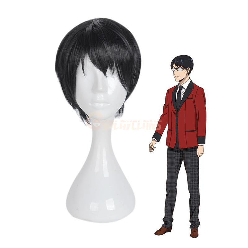 Anime Kakegurui Kaede Manyuda Short Black Men Cosplay Wigs - Cosplay Clans