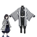 Anime Demon Slayer Kimetsu no Yaiba Iguro Obanai Kimono Black White Halloween Cosplay Costumes - Cosplay Clans