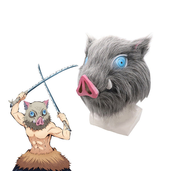 Anime Demon Slayer Kimetsu no Yaiba Inosuke Hashibira Cosplay Mask ...
