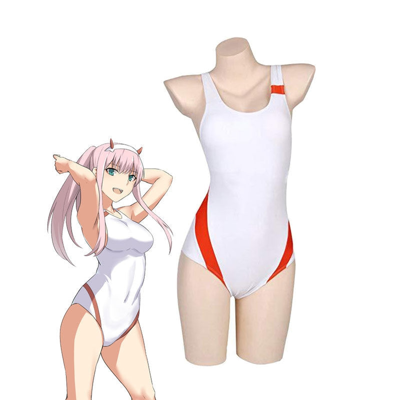DARLING in the FRANXX 02 Zero Two Swimsuit Jumpsuit Cosplay Costumes - Cosplay Clans