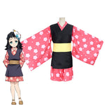 Anime Demon Slayer Kimetsu no Yaiba Makomo Full Set Kimono Cosplay Costumes - Cosplay Clans