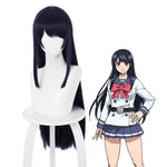 Anime High-Rise Invasion Yuri Honjo Long Dark Blue Cosplay Wigs - Cosplay Clans