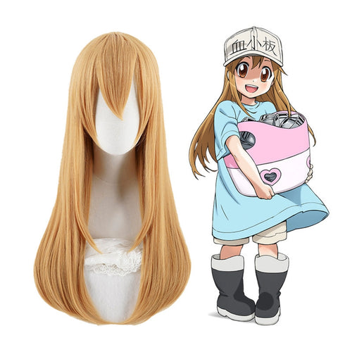 Anime Cells at Work Platelet Long Brown Cosplay Wigs - Cosplay Clans
