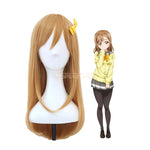 Anime LoveLive!Sunshine!! Kunikida Hanamaru Long Linen Brown Cosplay Wigs - Cosplay Clans