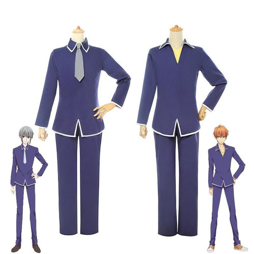 Anime Fruits Basket Soma Yuki Soma Kyo JK School Uniform Cosplay Costumes - Cosplay Clans