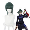 Anime Jujutsu Kaisen Maki Zenin Long Dark Green Cosplay Wigs - Cosplay Clans