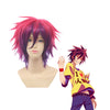 Anime No Game No Life Sora Short Red Fade Purple Cosplay Wigs - Cosplay Clans