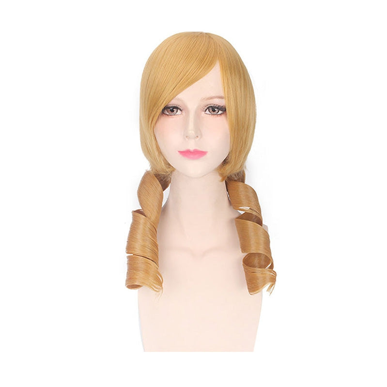 Anime Puella Magi Madoka Magica Mami Tomoe Long Curly Blonde Cosplay Wigs - Cosplay Clans