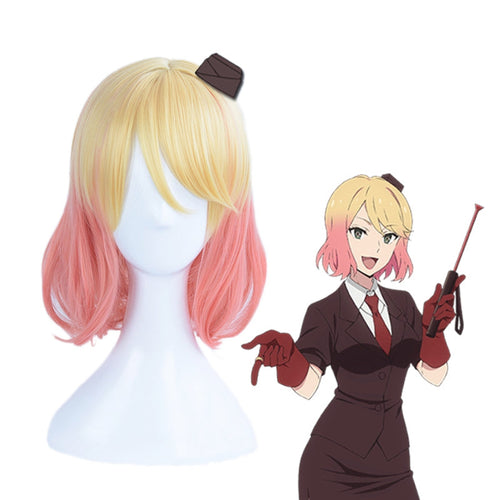 Anime Angels of Death Catherine Ward Cathy Short Blond Gradient Pink Cosplay Wigs - Cosplay Clans
