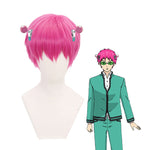 Anime The Disastrous Life of Saiki K. Saiki Kusuo Short Pink Cosplay Wigs - Cosplay Clans