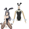 Anime Seishun Buta Yarou wa Bunny Girl Senpai no Yume wo Minai Mai Sakurajima Bunny Girl Jumpsuits Cosplay Costumes - Cosplay Clans