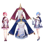 Anime Re:Zero Starting Life in Another World Rem and Ram Chinoiserie Cosplay Costume - Cosplay Clans