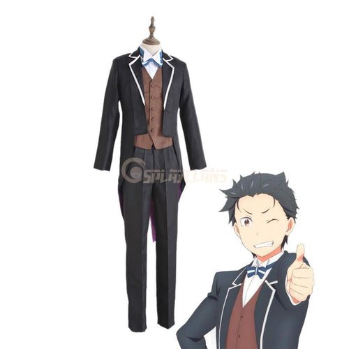 Anime Re:Zero Starting Life in Another World Subaru Natsuki Tuxedo Cosplay Costume - Cosplay Clans