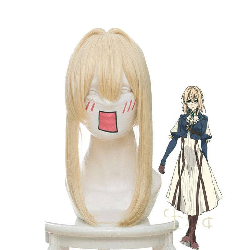 Anime Violet Evergarden Violet Evergarden Blonde 60cm Short Cosplay Wig - Cosplay Clans