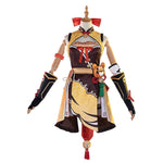 Game Genshin Impact Xiangling Fullset Cosplay Costumes - Cosplay Clans