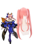 Anime FGO Fate/Grand Order Tamamo no Mae Pink Curly Ponytail Straight Cosplay Wigs - Cosplay Clans