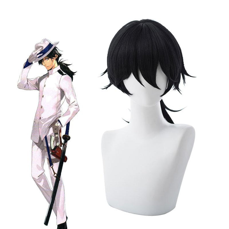 FGO Fate/Grand Order Ryouma Sakamoto 50cm Black Halloween Cosplay Wigs - Cosplay Clans