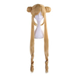Anime Sailor Moon Tsukino Usagi Long Straight Double Braids Blonde Cosplay Wigs - Cosplay Clans