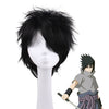 Anime Naruto Uchiha Sasuke Short Black Curly Cosplay Wigs - Cosplay Clans