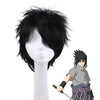 Anime Naruto Uchiha Sasuke Short Black Curly Cosplay Wigs - Cosplay Clans