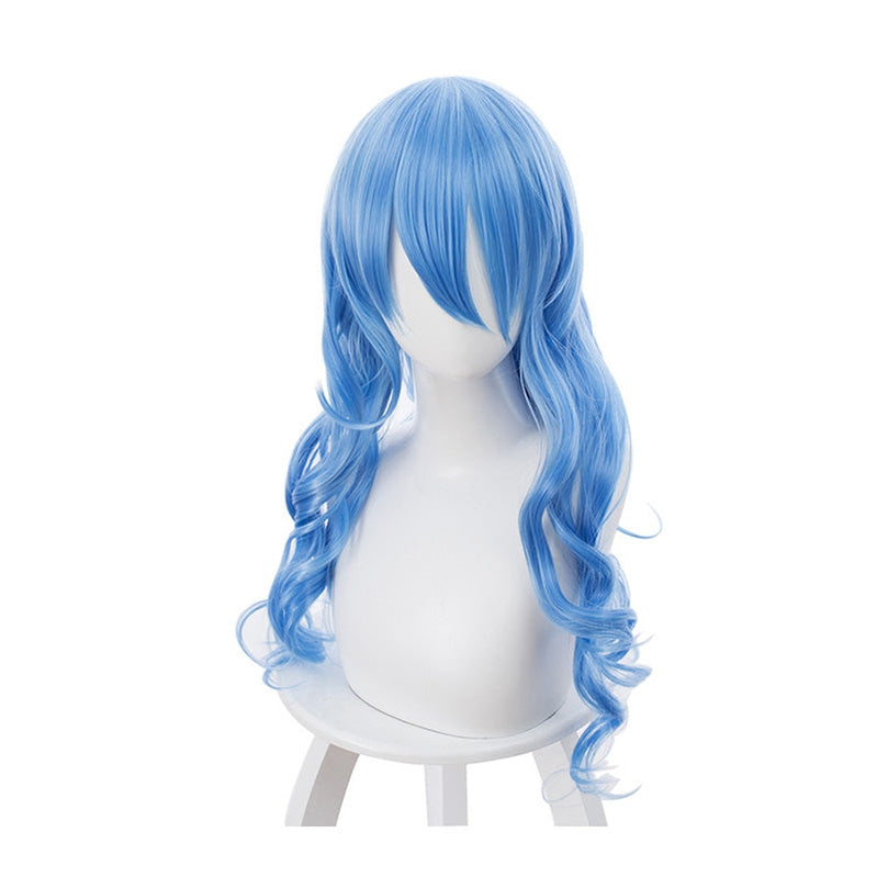 Anime Date A Live Yoshino Himekawa Long Blue Wavy Cosplay Wigs - Cosplay Clans