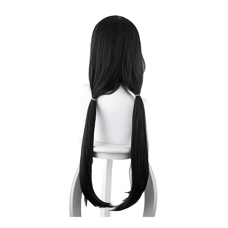 Anime Date A Live Kurumi Tokisaki Long Black Bunches Cosplay Wigs - Cosplay Clans