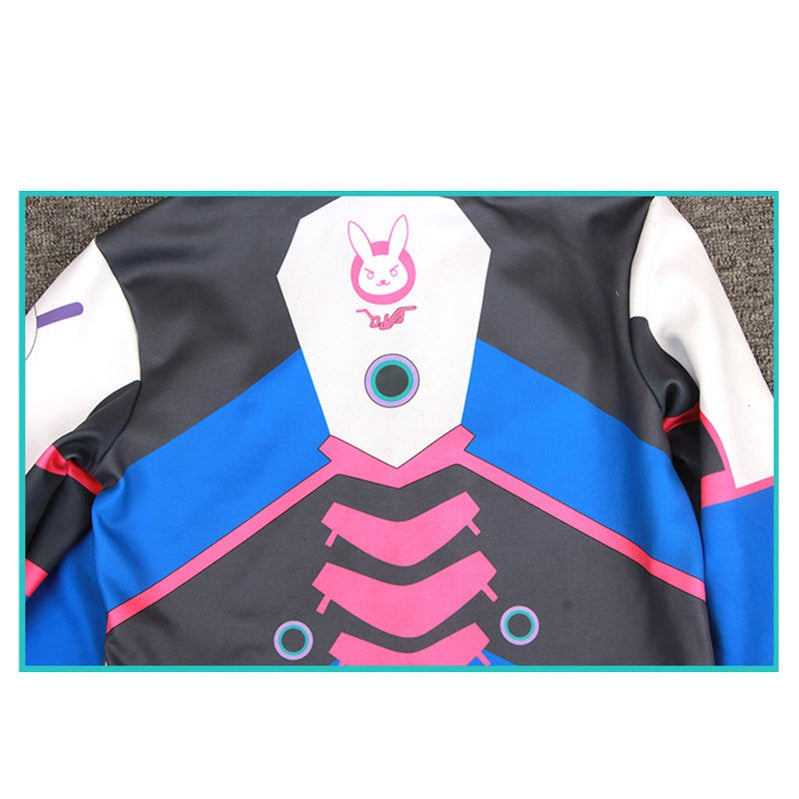 Game OW Overwatch D.Va Hana Song Fleece Lined Hoodie Jacket Cosplay Costumes - Cosplay Clans