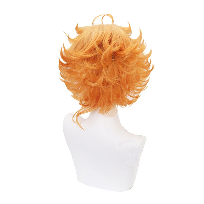 Anime The Promised Neverland Emma Short Orange Cosplay Wigs - Cosplay Clans