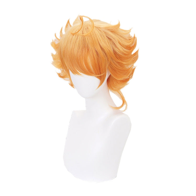 Anime The Promised Neverland Emma Short Orange Cosplay Wigs - Cosplay Clans