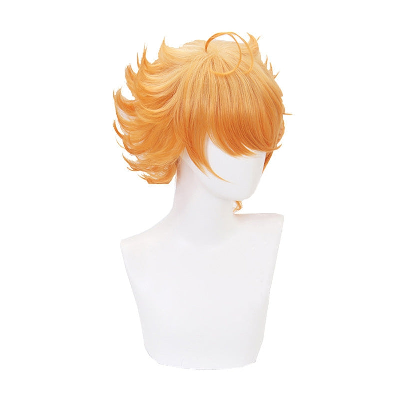 Anime The Promised Neverland Emma Short Orange Cosplay Wigs - Cosplay Clans