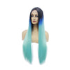 Lace Front Wigs 60cm Long straight Dark Blue Fade Light Blue Cosplay Wigs - Cosplay Clans