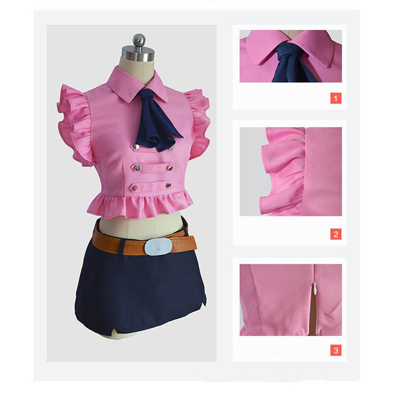 Anime The Seven Deadly Sins Elizabeth Liones Cosplay Costume - Cosplay Clans