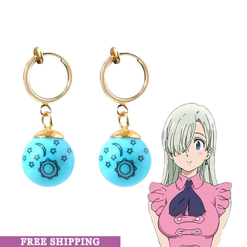 Anime The Seven Deadly Sins Elizabeth Liones Earrings Cosplay Accessories - Cosplay Clans