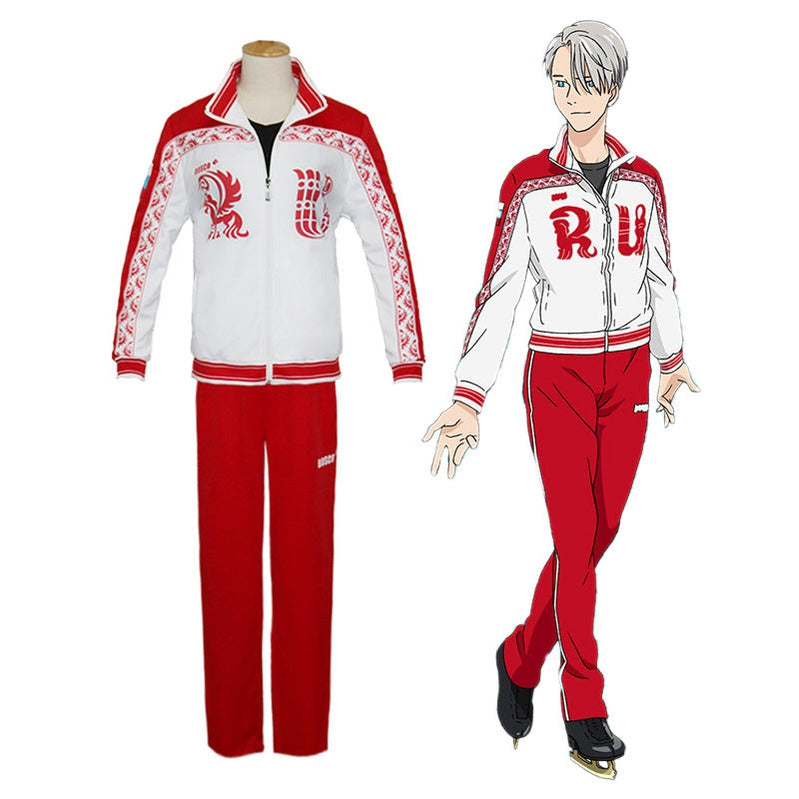 Anime Yuri on Ice Victor Nikiforov Jacket Suit Cosplay Costume - Cosplay Clans