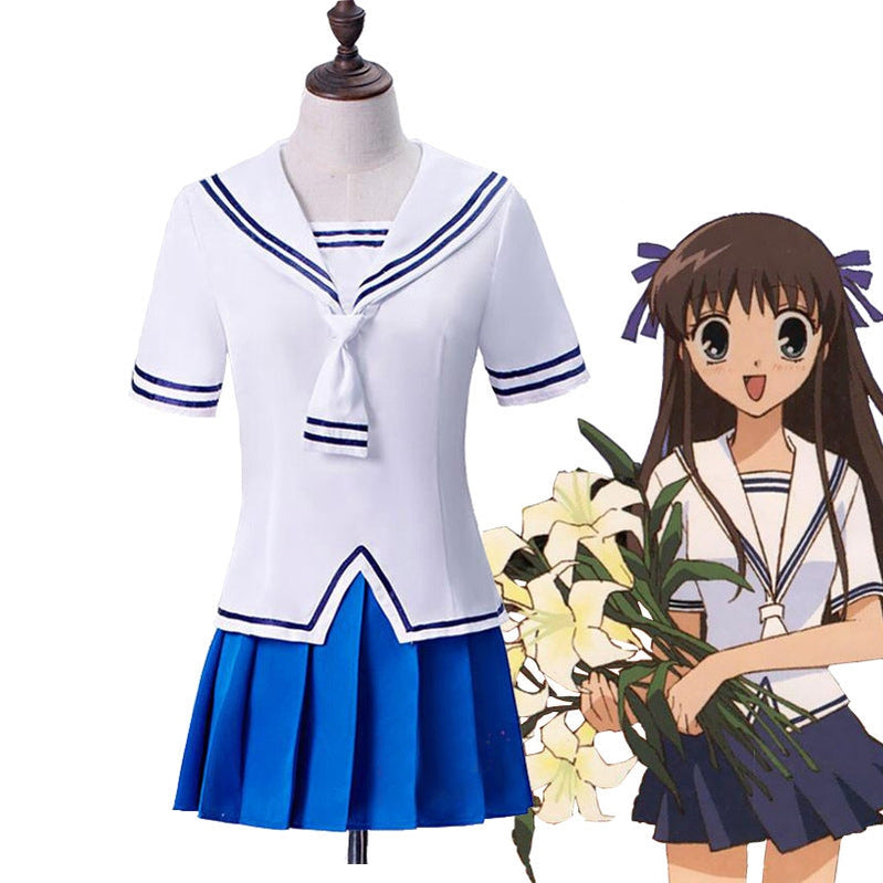 Anime Fruits Basket Tohru Honda School Uniform Halloween Cosplay Costumes - Cosplay Clans