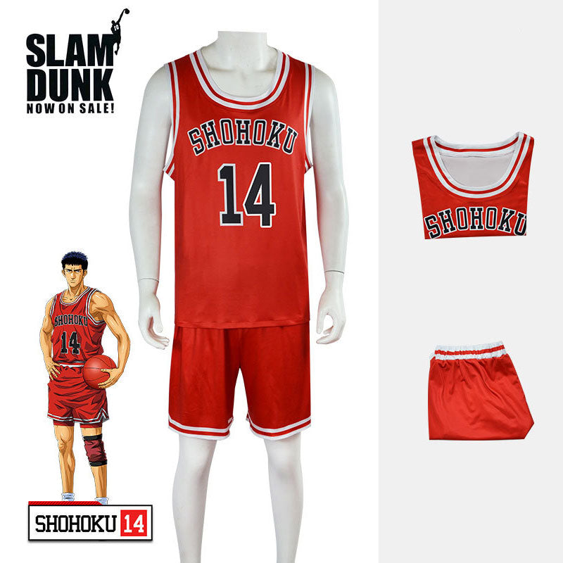 Anime Slam Dunk Hanamichi Sakuragi Basketball Uniform Cosplay Costumes