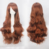 Women Wavy Sweet 80cm Long Brown Lolita Fashion Wigs with Bangs - Cosplay Clans