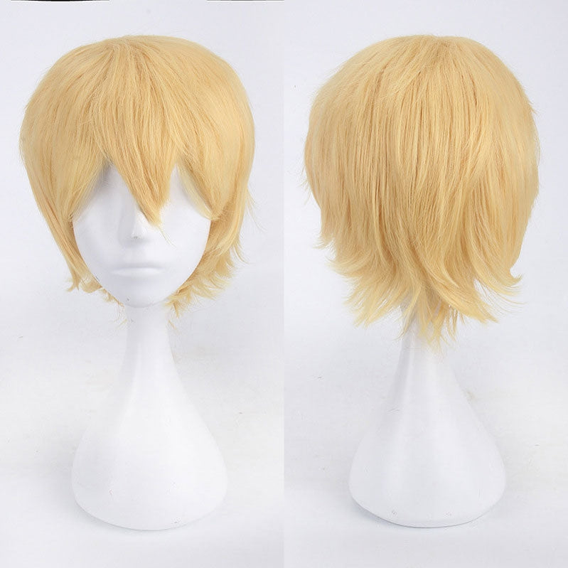 Classic Short 30cm Man Fashion Various Color White Black Gray Brown Pink Red Pruple Blonde Anime Cosplay Wigs - Cosplay Clans